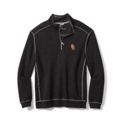 USC Trojans Men's Black SC Interlock Big & Tall Sport Tobago Bay 1/2 Zip Top